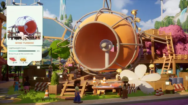 A Loftia World Project building a large wind turbine